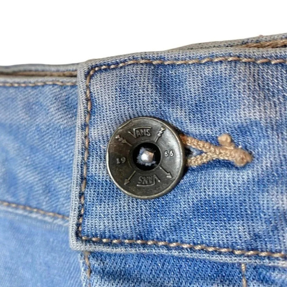Vans Blue Denim Front Button Mini  Skirt - Picture 4 of 7